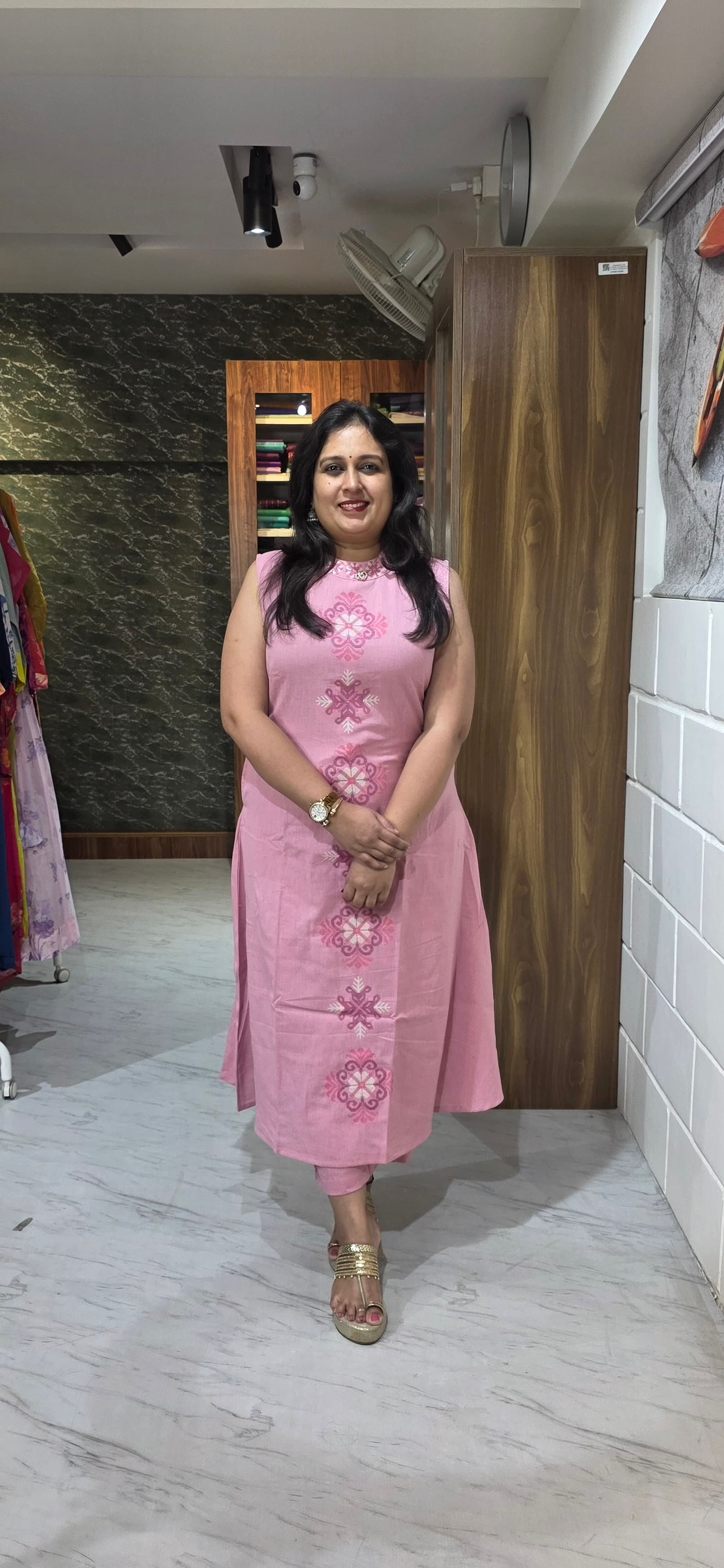Blush Pink Premium Flex Cotton Kurta Set