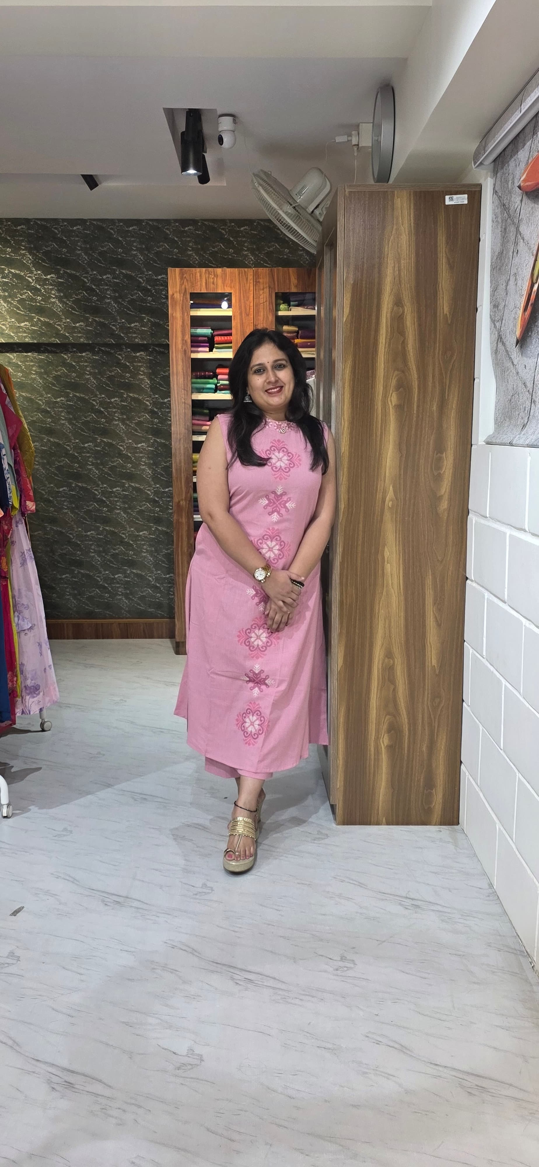 Blush Pink Premium Flex Cotton Kurta Set view 3