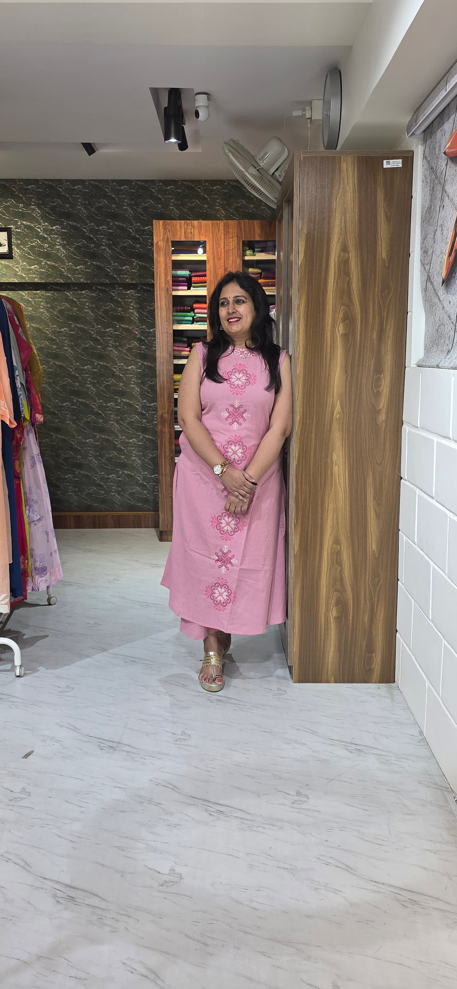 Blush Pink Premium Flex Cotton Kurta Set view 4